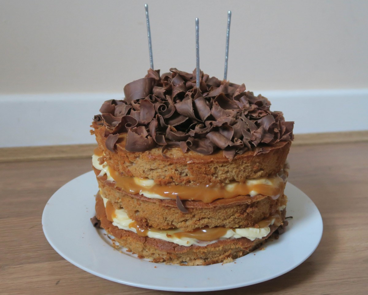 Banoffee Celebration Cake - roseyhome - cake, baking, party, celebration cake, celebration, treat, christmas