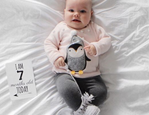 Maeve's 7 month Baby update - Roseyhome -baby update, postpartum update, baby, 7 month update, seven month update